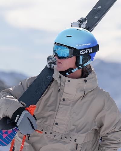 Image of OutdoorMaster Kelvin Ski Helmet - Snowboard Helmet for Men, Women & Youth | Adjustable Dial Fit Snow Helmet with ASTM Certified,14 Vents for Comfortable Skiing,Removable Ear Pads & Inner