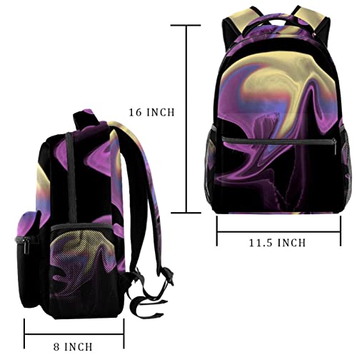 Sac à dos d'école géométrique et léger de taille unique pour ordinateur