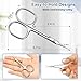 ESVIENS Cuticle Scissors, Extra Fine Curved Nail Scissors for Men Women, Professional Small Grooming Scissor for Eyebrow, Eyelash, Manicure and Pedicure (Silver)