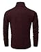 Vcansion Men's Classic Thick Knitted Cardigan Sweaters Long Sleeve Full Zip Cardigans Wine Red M