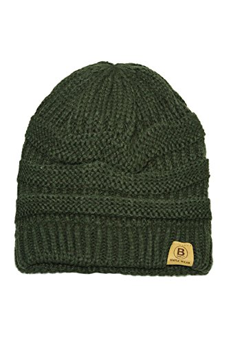 BASICO Beanie Hat Cap Knit Skullies for Men Women Unisex (101 Army Green)