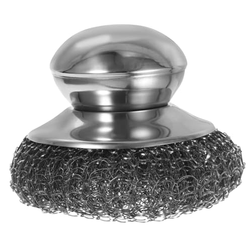 PRETYZOOM Dish Scrubber Brush Steel Wool Kitchen Cleaning Tool for Pots Pans and Dishes Lightweight Easy to Use and Store for Everyday Kitchen Cleanup
