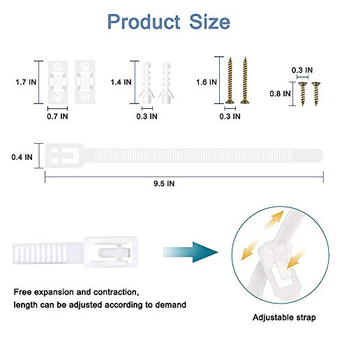 image for QoeCycth Furniture Anchors Straps, 12 Pack Anti Tip Furniture Straps K