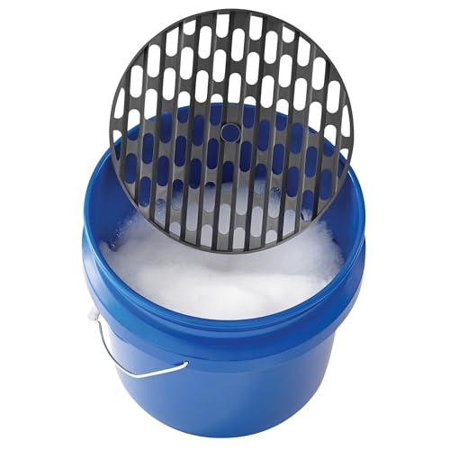 4-Gallon Plastic car wash Bucket with grit Screen and Handle