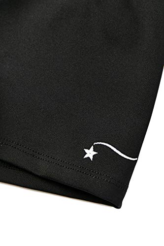 Destira Black Gymnastic Compression Short, Dance Tumbling Athletic Sport Shorts, Child Large (10) #TOP1