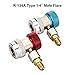 DEDC Adjustable R134A Adapter Fittings Quick Coupler High Low AC Freon Manifold Gauge Hose Conversion kit, 1/4