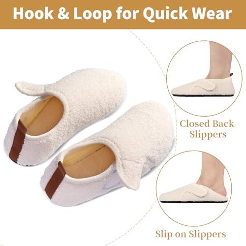 Image of Ibeauti Women Mens House Slippers Lightweight Comfy Barefoot Slipper Socks Rubber Sole House Shoes for Indoor /Outdoor Bedroom Travel