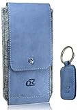 La funda se fija al cinturón de los pantalones con una hebilla de cierre. Accesorio resistente a los golpes y duradero. Tienen una correa para expulsar fácilmente el teléfono y el forro suave protege el dispositivo.