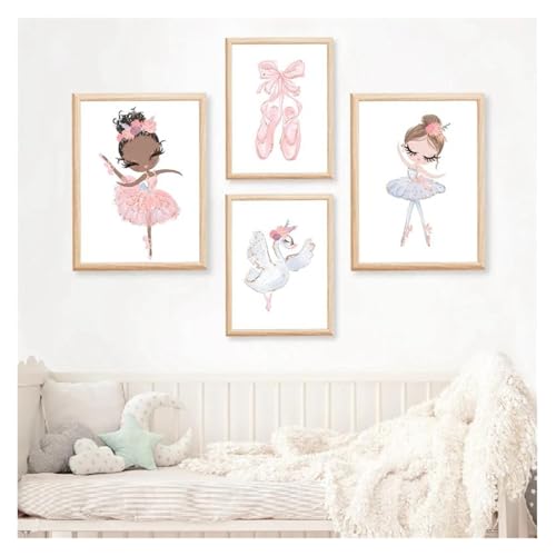 Décoration Enfants Toile Ballerine Résistante et sans Reflets - 3