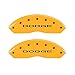 MGP Caliper Covers 12200SDD4YL Caliper Cover, Set of 4 (Yellow Engraved Front and Rear: with Out Stripes/Dodge Powder Coat Finish Black Characters)