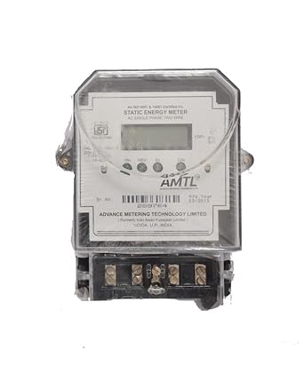 AMTL AC Static Energy Meter 10.60 A Single Phase Two Wire Digital Multi-function Electrical Energy Meter with electronic LCD Display (3200 imp/kWh)