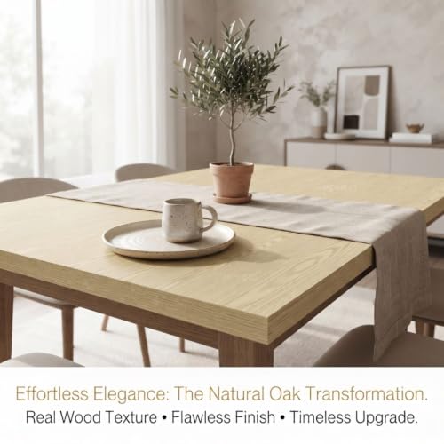 Image of HOME13 Wood Contact Paper Peel and Stick Wood Grain Wallpaper for Countertops Self-Adhesive Removable Waterproof Brown Vinyl Wall Paper for Furniture Kitchen (24x168 Inch)
