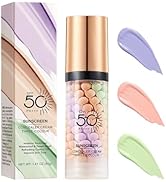 Primer for Face Before Makeup,One Step Color Corector Primer,SPF 50 PA+ 3 In 1 Sunscreen Isolatio...