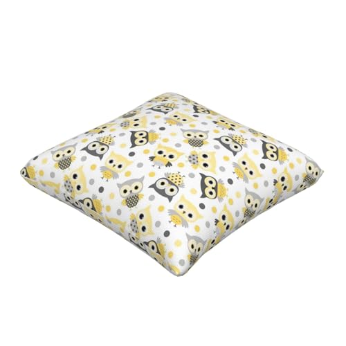 Housses de coussin motif chouettes de qualité supérieure en lin synthétique texturé - 3