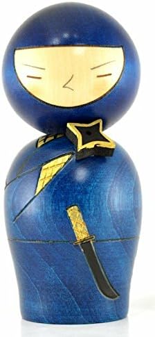 Ninja Kokeshi Doll 5 1/8 Inch