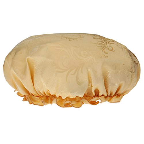 100% Pure Silk Sleeping Cap Sleep Hat Night Hair Care Bonnet Scarves For Women Girls - Yellow, 25cm-37cm