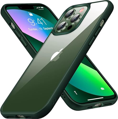 Image of mobistyle iPhone 14 Pro Back Cover, Enhanced Metal Camera Guard Shockproof Back Cover Case for iPhone 14 Pro (Green)