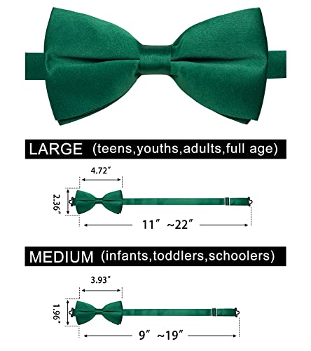 Image of YourTies Bow Ties for Men Pretied Bowties Solid Color Satin Bow Tie Formal Business Tuxedo Wedding Party Prom