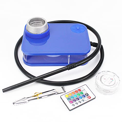 Tragbare Shisha-Box aus Acryl wie ein Buch Shisha-Set Nargile Shisha Narguile Chicha Cachimbas Shisha-Kit (Blue)