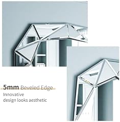 Large Oval Art Deco Mirrored Wall Clock product image