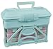 ArtBin 6994AA Solutions Cabinet, Portable Art & Craft Organizer with Handle & Drawers, [1] Plastic Storage Case, Clear/Aqua