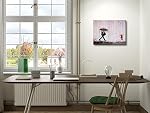 Wieco Art Banksy Raining Day or Colorful Graffiti Street Famous Canvas Prints Wall Art Modern Inspirational Grey Love Pictures Artwork for Dining Room Kitchen Home Office Decor