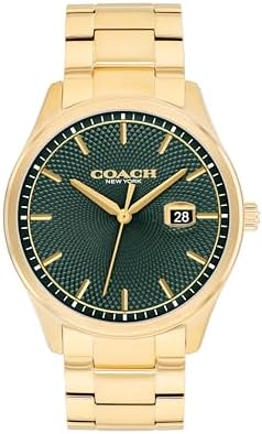 COACH Men's Oliver 3H Quartz Watch, 41mm Case Size, Stainless Ste...