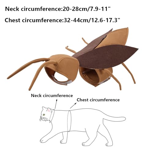 Disfraz gracioso de cucaracha para perros y gatos miniatura 4