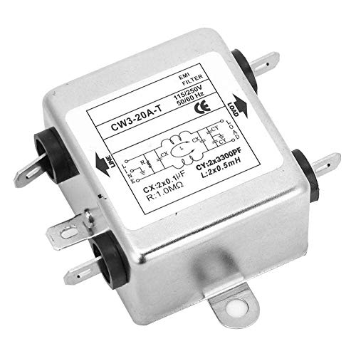 Filtro de potencia monofásico CW3-20A-T 115V/250V del supresor de ruido EMI