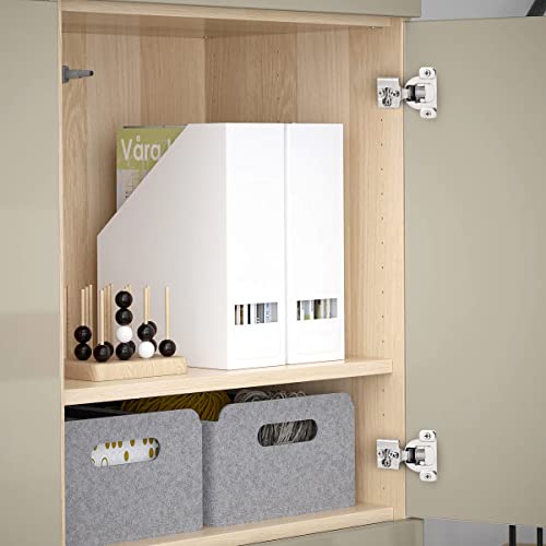 Probrico 1 Pair/2 Pieces Soft Close 1/2 Inch Overlay Cabinet Door Hinges, 105 Degree Opening Angel, Concealed Kitchen Cupboard Hinges #TOP1