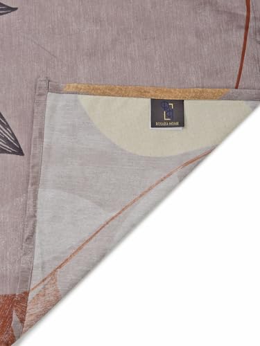 Image of ROSARAHOME 180 TC Microfiber Flat Queen Size Double Bed Bedsheet with 2 Pillow Cover| Bedsheet:240cmx225cm Pillow Covers:45cmx70cm,Floral Brown