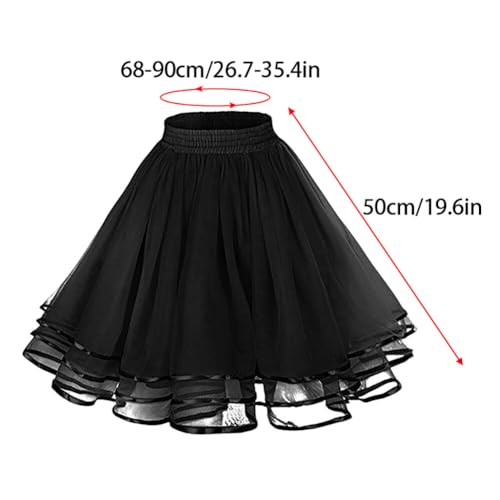 Crinoline Tutu Underskirts for Women 50s Petticoat Skirt Rockabilly Dress Knee Underskirt for Dresses Puffy Skirt2