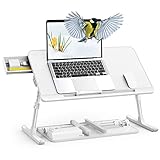 Multifuncional: esta mesa multifunción es la elección perfecta para la oficina y el hogar. Se puede utilizar como estación de trabajo para ordenador portátil, cama de ordenador portátil, mesa de cuna, mini escritorio de oficina, mesa de café, mesa de picnic y escritorio de pie para trabajos de oficina. Se convierte en el mejor equilibrio entre relajación y mejora la eficiencia en el trabajo.