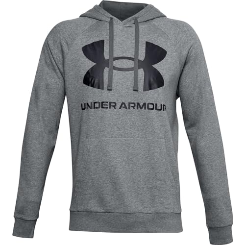Under Armour Herren Rival Fleece Big Logo Hd T-Shirt, Pitch Grey Light Heather/Schwarz (012), S – Ansicht 1