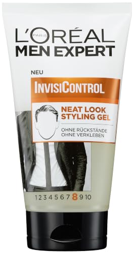 LOréal Men Expert Neat Look Styling Gel für Männer Haargel für gepflegte und natürliche Haarstylings Herren Haarstyling für ein mattes Finish InvisiControl 1 x 150 ml