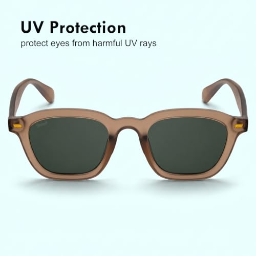 Image of Stood Retro Sunglasses | Full Rim |Soft Square | UV Protected | Medium | Men & Women | SG-STD0016