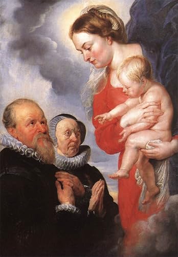 Poster Vierge à l'enfant Rubens impression d'art premium pour cadre chic