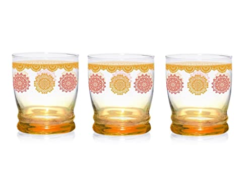 Cerve Set 3 Bicchieri Acqua da Tavola Giove Persia Arancio 340 CC