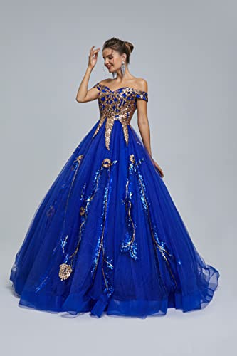 Image of Women's Beading Sweetheart Ball Gown Tulle Layed Long Quinceanera Dress