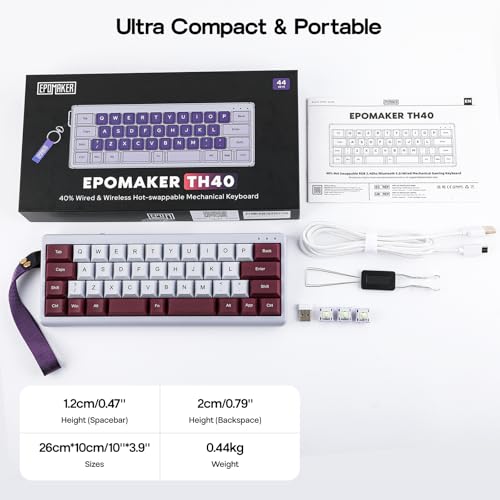 EPOMAKER TH40 コンパクトな40% QMK/VIA ワイヤレスゲーミングキーボード の商品画像 4