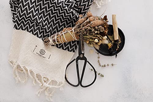 Madamelique Exclusive Hand Towels Set of 2-18 x 40 Inches - Decorative Bathroom Peshtemal Towel for Hand, Face, Hair, Yoga, Tea, Dishcloth, Kitchen and Bath - 100% Pure Cotton (Black) - Image 3