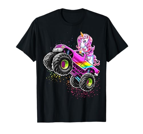 Monster Truck Unicorn Birthday Party Monster Truck Girl Gift T-Shirt