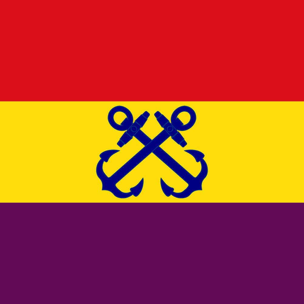 Drapeau Ministre de la Marine Seconde République Espagnole grand format historique
