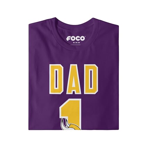 Image of FOCO NFL Mens NFL Team Logo Tee Shirt #1 Dad T-Shirt