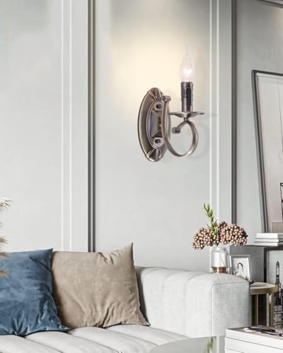Aplique de pared LED vintage de 5W estilo retro con bombilla E14 para pasillos y salones 5