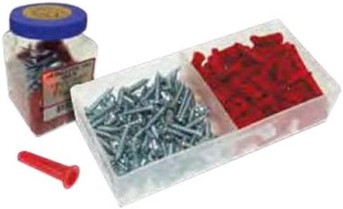 Metallics WAK14 Big Red Plastic Conical Wall Anchor Kit, 1/4"