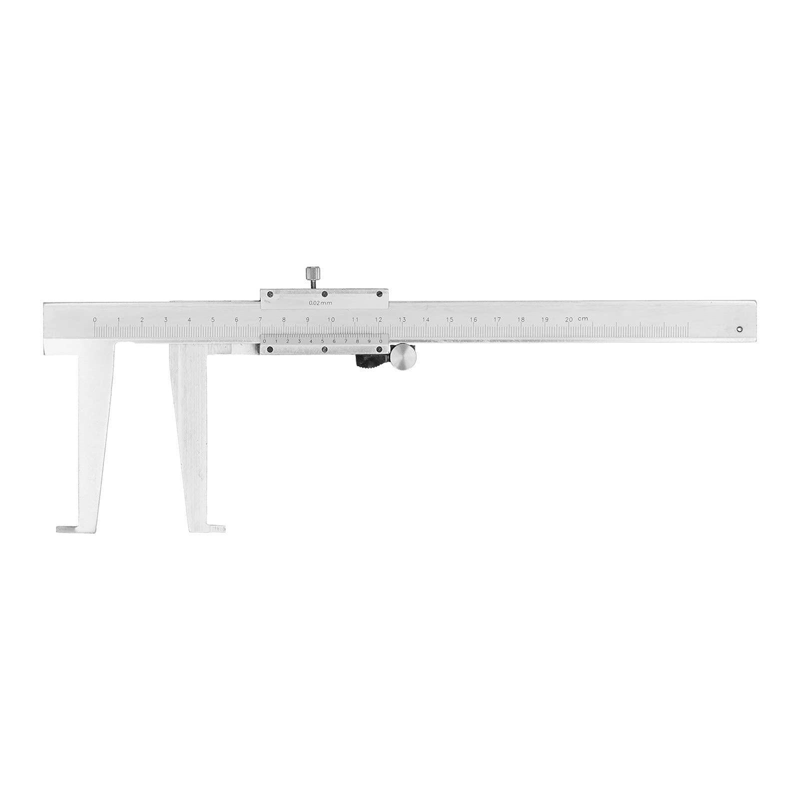 Calibrador Vernier Calibre de Diámetro Interior de Acero Al Carbono Rango de 0-200 Mm Herramienta de Medición de Ranura Interior de Lectura Mecánica de 0,02 Mm para Inspección de Ranuras y