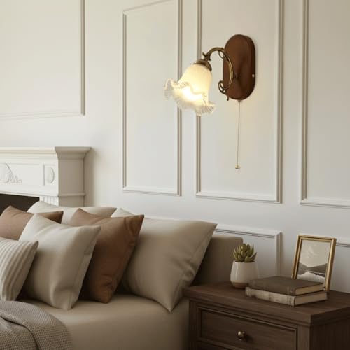 Aplique de pared vintage americano E27 con interruptor para iluminación decorativa 8