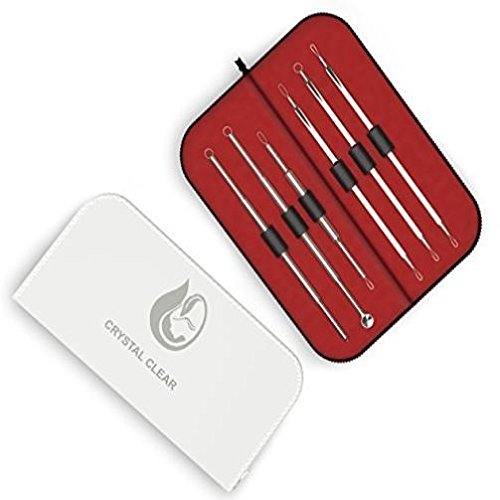 Crystal Clear Pimple Popper Blackhead Remover Kit Instructions Included
