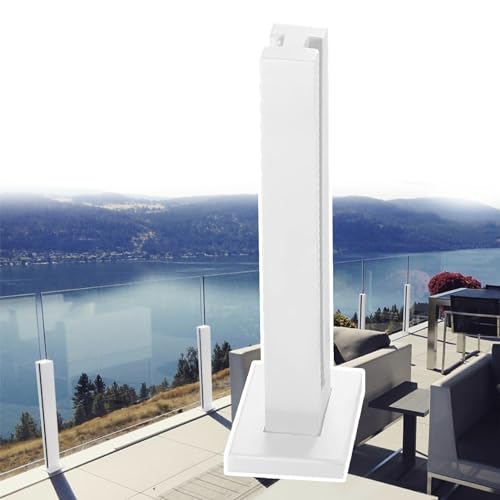 Poteau de garde-corps en verre blanc extérieur et intérieur avec pince intégrée